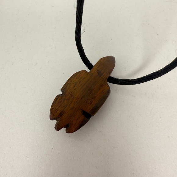 Wood Turtle Pendant Necklace Carved Boho‎ Amulet Charm Animal Jewelry - Picture 5 of 7